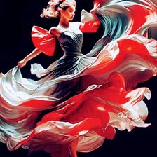 Схема вышивки «В вихре танца»