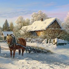 Схема вышивки «Зима»