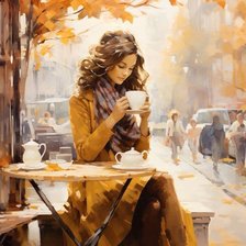 Девушка с кофе