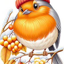 Схема вышивки «птица»