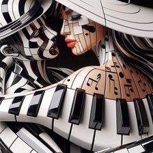 Схема вышивки «музыка»