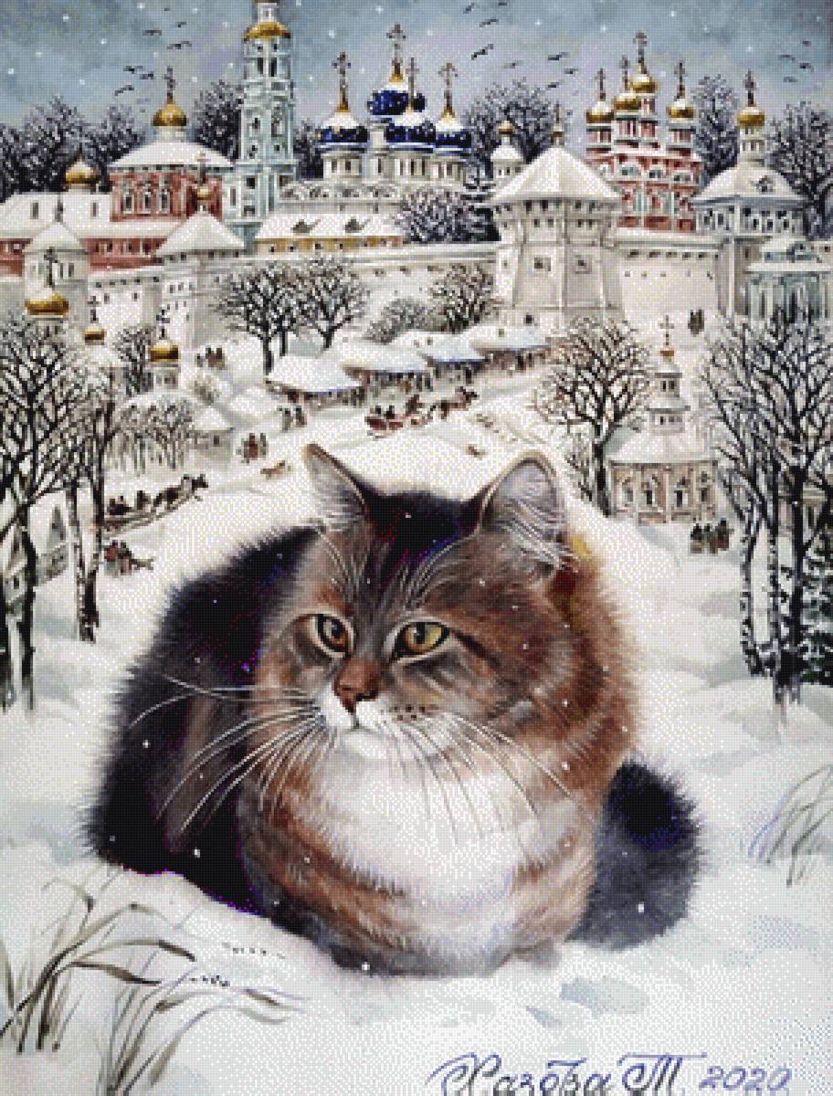 Городской кот - кот, зима - предпросмотр