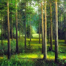 Схема вышивки «Еловый лес. Курицын»