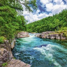 Схема вышивки «горная река»