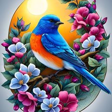 Схема вышивки «птицы»