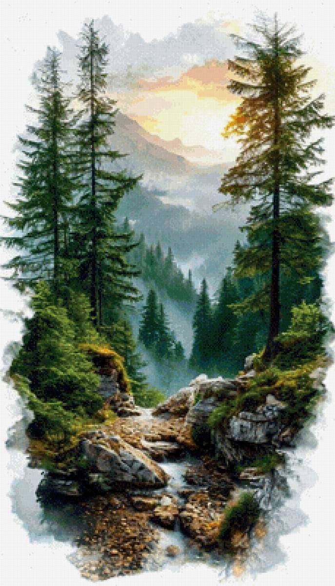 Горная долина - арт - предпросмотр