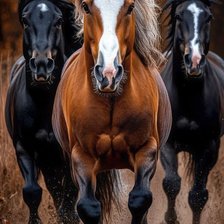 Схема вышивки «Кони»