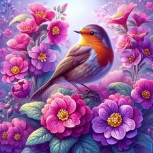 Схема вышивки «птицы»