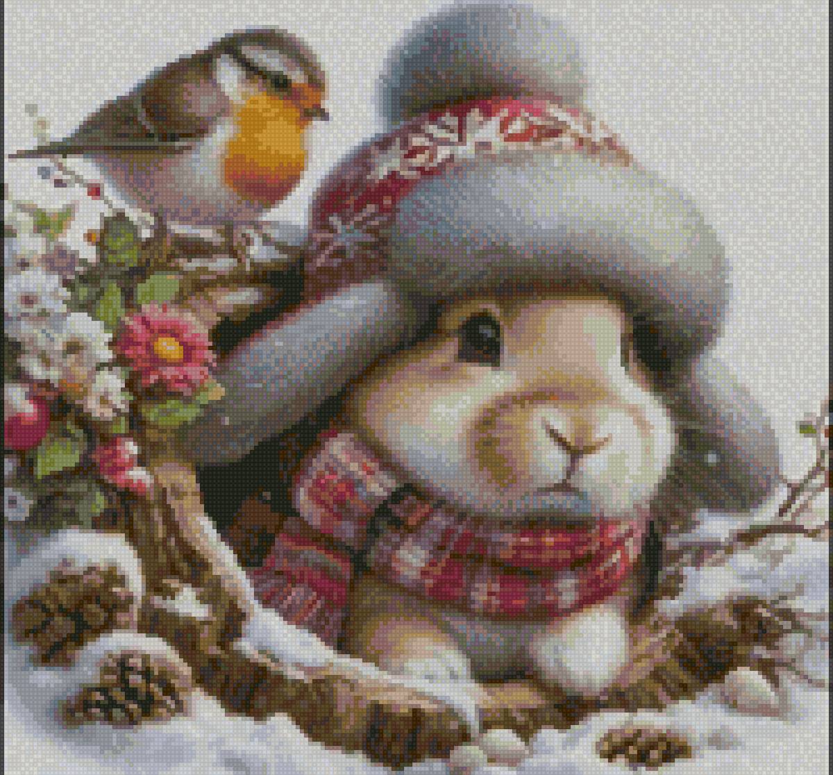 Зайчик зимой - предпросмотр