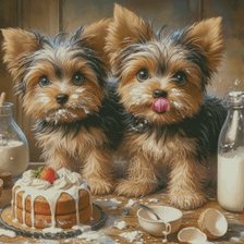 Схема вышивки «Собаки»