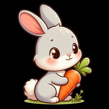 Схема вышивки «Зайчик с морковкой»
