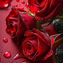 Схема вышивки «Красные розы»