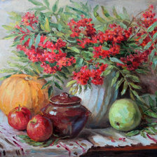 Схема вышивки «рябина»