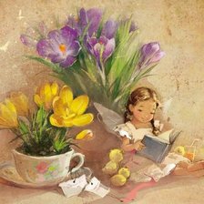 Схема вышивки «крокусы»