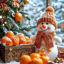 Схема вышивки «Снеговик⛄»