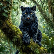 Схема вышивки «Чёрное  золото  джунглей»