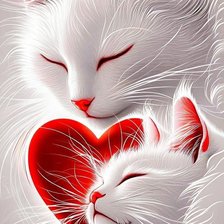 Схема вышивки «Котики»