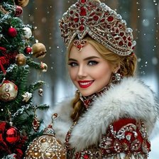 Схема вышивки «Русская красавица»