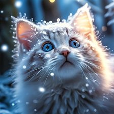 Схема вышивки «Зимний кот»