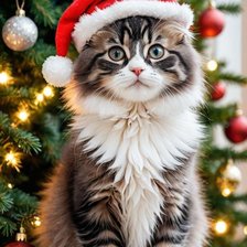 Схема вышивки «Кот в шапке»