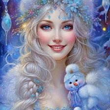 Схема вышивки «Снегурочка»