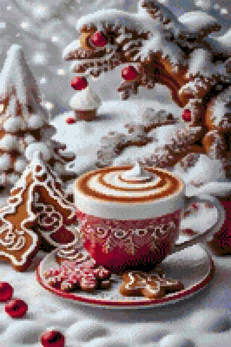 Зимний кофе - еда, кофе, новый год - предпросмотр