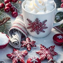 Схема вышивки «Зима, еда, мороженое🍨»