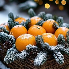 Схема вышивки «Мандарины»