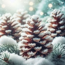 Схема вышивки «Снежные шишки»