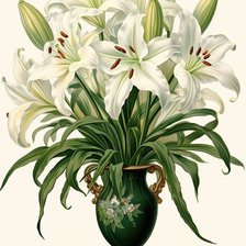 Схема вышивки «Букет лилий»