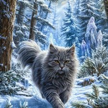 Схема вышивки «Там...на неведомых дорожках...»