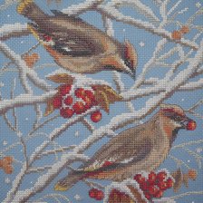 Схема вышивки «свиристели»