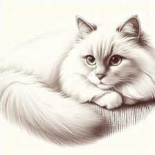 Схема вышивки «кошка»