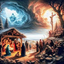 Схема вышивки «Nasterea si rastignirea lui Isus»