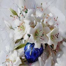 Схема вышивки «белые лилии»