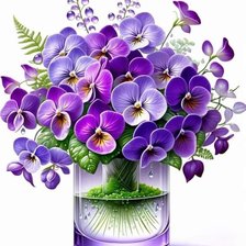 Схема вышивки «анютки»