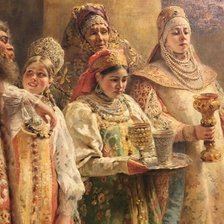 Схема вышивки «Русская красота, Барышни-боярышни Константина Маковского»