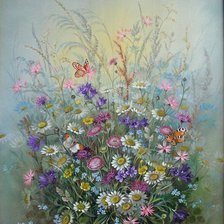 Схема вышивки «луговые цветы»