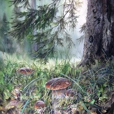 Грибная поляна. Александр Вяземский