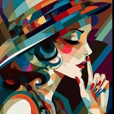 Схема вышивки «дама»