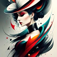 Схема вышивки «дама»