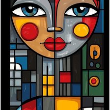 Схема вышивки «дама»