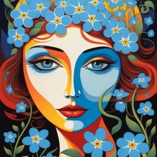 Схема вышивки «дама»