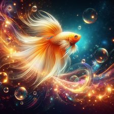 Схема вышивки «золотая рыбка»