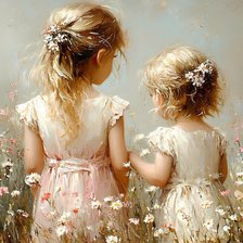 Схема вышивки «Sisters_In_Flower»