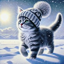 Схема вышивки «кошки»