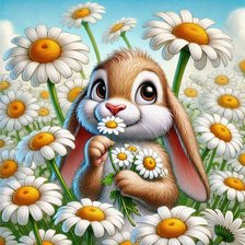 Схема вышивки «зайка»