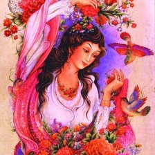 Схема вышивки «Гравюра, восток.»