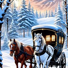 Схема вышивки «зима»