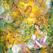 Схема вышивки «Гравюра, восток»